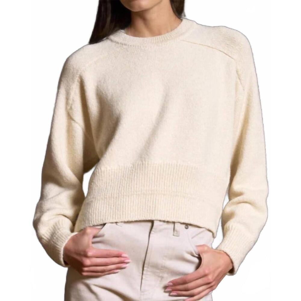 NEW ROWAN marfa crew neck sweater in vintage white
